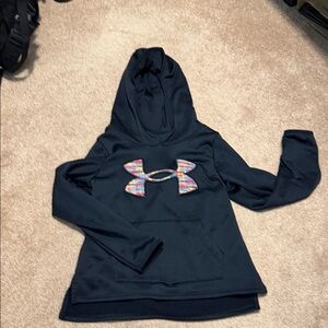Under Armour Black Hoodie with Multicolor Logo size XS